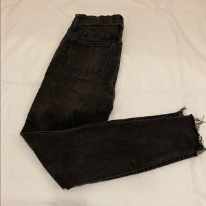 Madewell High Rise Raw Hem Skinny